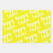 Anpassbare gelbe Orange Blue Happy Oaster Geschenkpapier Set (Vorderseite)
