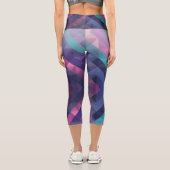 Anpassbare geometrische Caprihosen mit hoher Taill Capri Leggings (Rückseite)