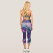 Anpassbare geometrische Caprihosen mit hoher Taill Capri Leggings (Rückseite)