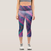 Anpassbare geometrische Caprihosen mit hoher Taill Capri Leggings (Vorderseite)