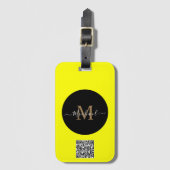 Anpassbare Gepäckanhänger - QR-Code und -Name hinz (Vorderseite Vertikal)