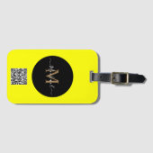 Anpassbare Gepäckanhänger - QR-Code und -Name hinz (Vorderseite (Horizontal))