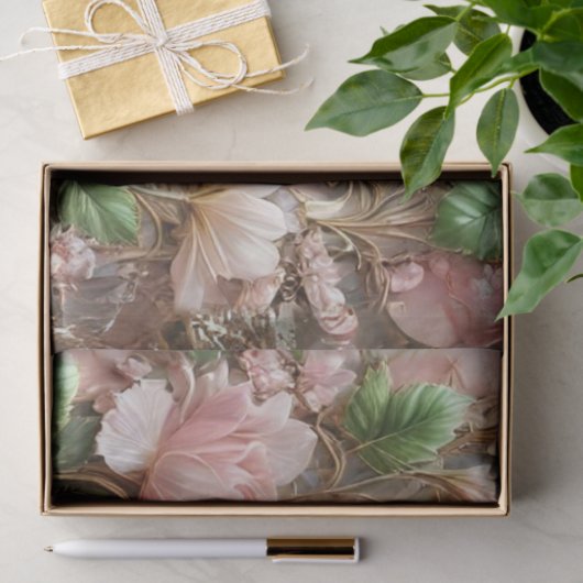 Anpassbare Gerahmte Rose Gewebspapier Seidenpapier (Geschenk)