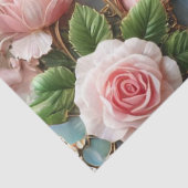 Anpassbare Gerahmte Rose Gewebspapier Seidenpapier (Detail)