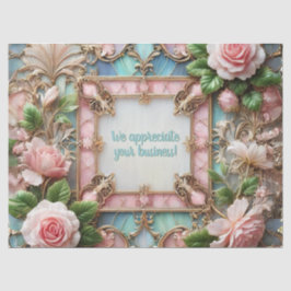 Anpassbare Gerahmte Rose Gewebspapier Seidenpapier