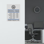 Anpassbare Geschäftszeiten für Logos und Texte Aufkleber