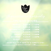 Anpassbare Geschäftszeiten für Logos und Texte Fensteraufkleber (Blatt 3)