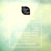 Anpassbare Geschäftszeiten für Logos und Texte Fensteraufkleber (Blatt 3)