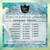 Anpassbare Geschäftszeiten für Logos und Texte Fensteraufkleber (Blatt 3)