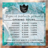 Anpassbare Geschäftszeiten für Logos und Texte Fensteraufkleber (Blatt 2)