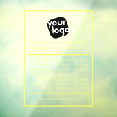 Anpassbare Geschäftszeiten für Logos und Texte Fensteraufkleber (Blatt 3)