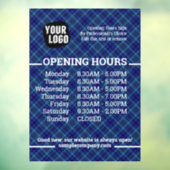 Anpassbare Geschäftszeiten für Logos und Texte Fensteraufkleber (Blatt 3)