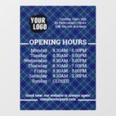 Anpassbare Geschäftszeiten für Logos und Texte Fensteraufkleber (Blatt)