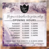 Anpassbare Geschäftszeiten für Logos und Texte Fensteraufkleber (Blatt 2)