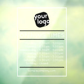 Anpassbare Geschäftszeiten für Logos und Texte Fensteraufkleber (Blatt 3)