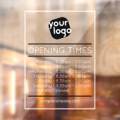 Anpassbare Geschäftszeiten für Logos und Texte Fensteraufkleber (Blatt 2)