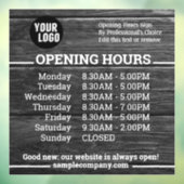 Anpassbare Geschäftszeiten für Logos und Texte Fensteraufkleber (Blatt 3)