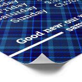 Anpassbare Geschäftszeiten für Logos und Texte Poster (Ecke)