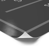 Anpassbare Geschäftszeiten für Logos und Texte Poster (Ecke)