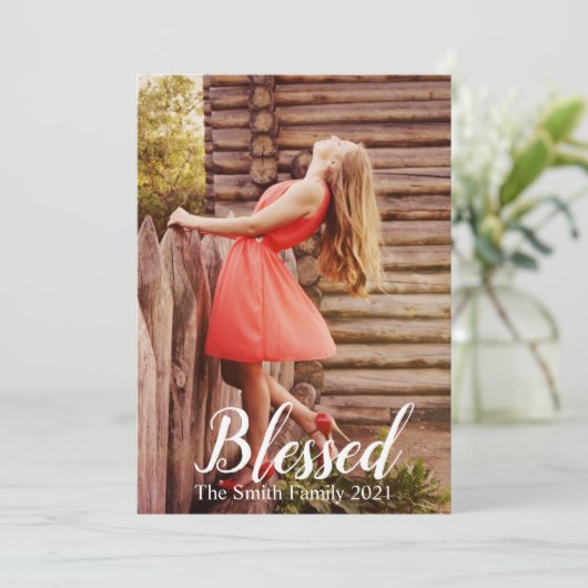 Anpassbare gesegnete Weihnachten (Stehend Vorderseite)