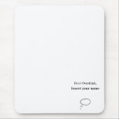 Anpassbare Gestaltung nicht überdenken Mousepad (Vorne)