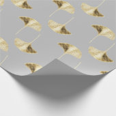 Anpassbare Ginko-Blätter Geschenkpapier (Ecke)
