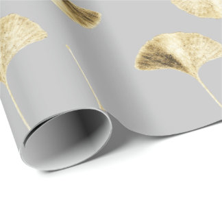 Anpassbare Ginko-Blätter Geschenkpapier