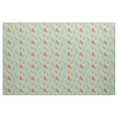 Anpassbare Girl Pastel Blüte, grüner Hintergrund Stoff (Yard (91,4 cm))