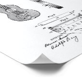 Anpassbare Gitarren 1893 Weißbuch zum Thema Patent Poster (Ecke)