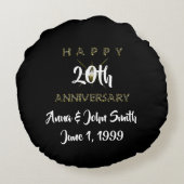 Anpassbare glückliche Jubiläumsstarre Rundes Kissen (Rückseite)