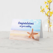 Anpassbare Glückwünsche Hochzeit Seestern Karte (Gelbe Blume)