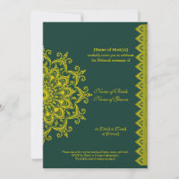 Anpassbare Gold Emerald Mehendi Henna Indian