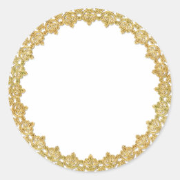 Anpassbare Gold-Frame-Sticker Runder Aufkleber