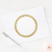 Anpassbare Gold-Frame-Sticker Runder Aufkleber (Umschlag)