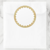Anpassbare Gold-Frame-Sticker Runder Aufkleber (Tasche)