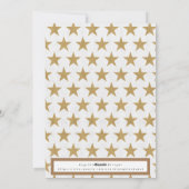 Anpassbare Gold Joy Feiertagskarte (Rückseite)