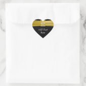 Anpassbare Goldband Herz-Aufkleber (Tasche)