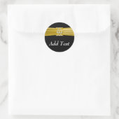 Anpassbare Goldband Runder Aufkleber (Tasche)
