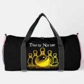 Anpassbare Golden Bowling Team Art Duffle Bag (Rückseite)