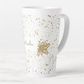 Anpassbare Goldene Sparkle Latte-Tasse Milchtasse (Rechte Ecke)