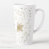 Anpassbare Goldene Sparkle Latte-Tasse Milchtasse (Rechts)