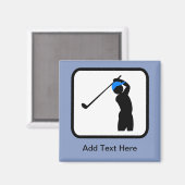 Anpassbare Golfer-Logos Magnet (Vorderseite/Rückseite)