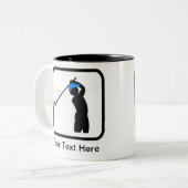 Anpassbare Golfer-Logos Zweifarbige Tasse (Vorderseite Links)