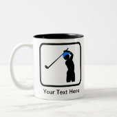 Anpassbare Golfer-Logos Zweifarbige Tasse (Links)