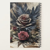 Anpassbare "Gothic Skull and Rose #2" Planer (Rückseite)