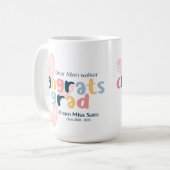 Anpassbare Gratulation zum Abschluss Kaffeetasse (Vorderseite Links)