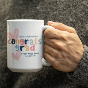 Anpassbare Gratulation zum Abschluss  Kaffeetasse