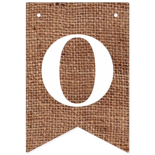 Anpassbare GRATULATIONEN! auf Simulated Burlap Wimpelkette (Zweite Fahne)