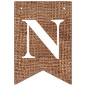 Anpassbare GRATULATIONEN! auf Simulated Burlap Wimpelkette (Dritte Fahne)