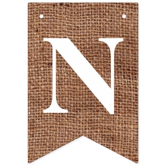 Anpassbare GRATULATIONEN! auf Simulated Burlap Wimpelkette (Dritte Fahne)